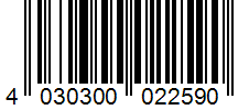 Barcode 4030300022590