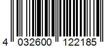 Barcode 4032600122185