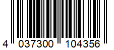 Barcode 4037300104356