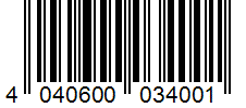 Barcode 4040600034001