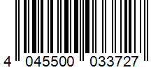 Barcode 4045500033727