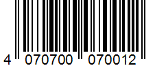 Barcode 4070700070012