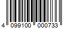 Barcode 4099100000733