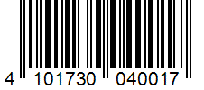 Barcode 4101730040017