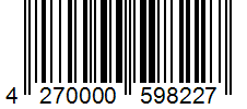 Barcode 4270000598227