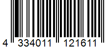 Barcode 4334011121611