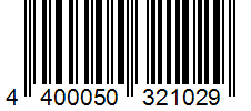 Barcode 4400050321029