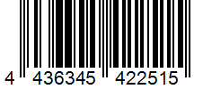 Barcode 4436345422515