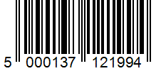 Barcode 5000137121994