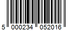Barcode 5000234052016
