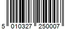 Barcode 5010327250007