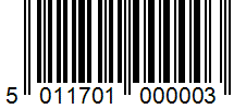Barcode 5011701000003