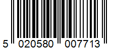 Barcode 5020580007713