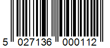 Barcode 5027136000112