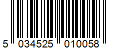 Barcode 5034525010058
