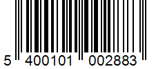 Barcode 5400101002883