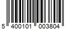 Barcode 5400101003804