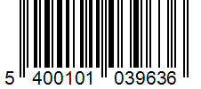 Barcode 5400101039636