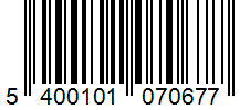 Barcode 5400101070677