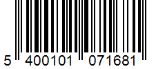 Barcode 5400101071681