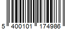 Barcode 5400101174986