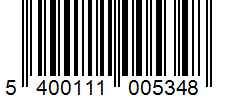 Barcode 5400111005348