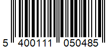 Barcode 5400111050485