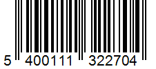 Barcode 5400111322704