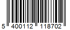 Barcode 5400112118702