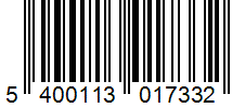 Barcode 5400113017332