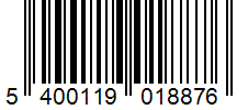 Barcode 5400119018876