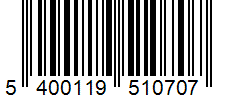 Barcode 5400119510707