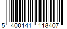 Barcode 5400141118407