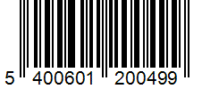 Barcode 5400601200499