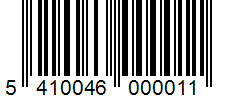 Barcode 5410046000011