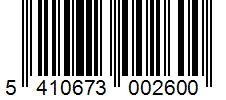 Barcode 5410673002600
