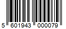 Barcode 5601943000079