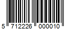 Barcode 5712226000010