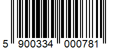 Barcode 5900334000781