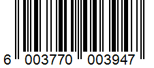 Barcode 6003770003947