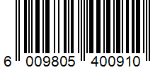 Barcode 6009805400910
