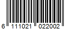 Barcode 6111021022002