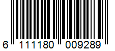 Barcode 6111180009289