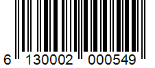 Barcode 6130002000549