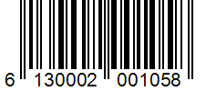 Barcode 6130002001058