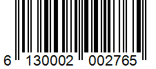 Barcode 6130002002765