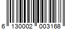 Barcode 6130002003168