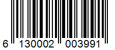 Barcode 6130002003991