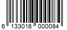 Barcode 6133018000084
