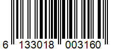 Barcode 6133018003160
